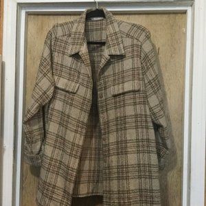 Plus size plaid shacket by Tan Jay  size 18